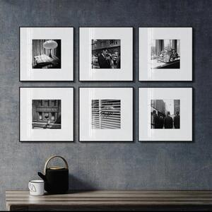 黑白艺术客厅挂画壁画小众办公室工业风组合画工作室正方形装饰画