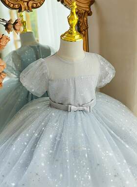 宝宝礼服女童公主裙儿童小孩子婚礼花童演出主持人生日洋派洋装