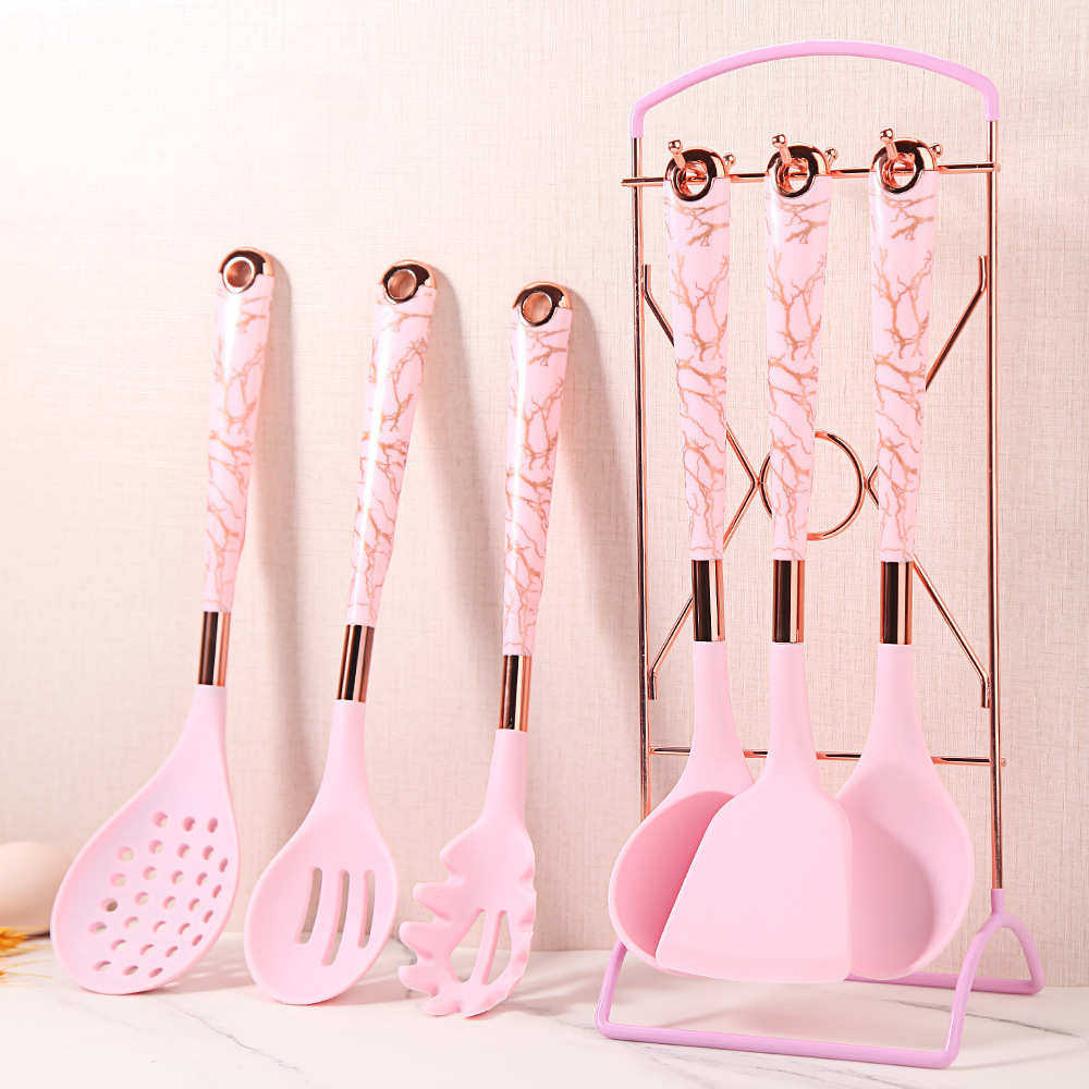 硅胶厨具7件套不粘锅烹饪铲勺套装耐温食品级厨房用品锅铲套装,厨房/烹饪用具,全套勺铲,淘宝优惠券,粉丝福利购,淘宝优惠卷