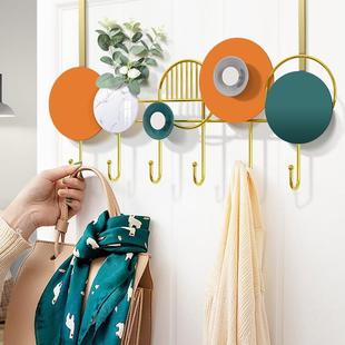 门后挂挂衣架轻创意门上钩免打奢孔门式收纳置物衣服挂架衣新228
