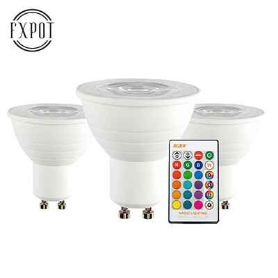 源头工厂 LED RGBW灯杯 塑包铝灯杯塑包铝灯杯 遥控灯灯 GU10