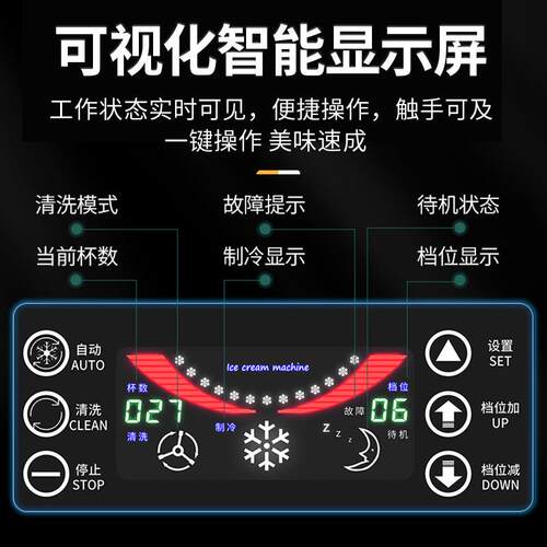 东贝672冰激凌机商用立圣代奶茶当店台式冰式淇机密淋雪冰城麦劳
