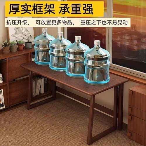 小户型折叠书桌一体靠墙中式复古风长方桌出租房新型折叠桌电脑桌