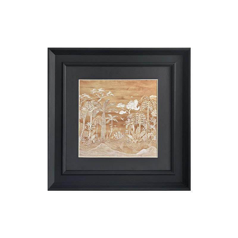 现代中古风客厅玄关挂画法式背景墙小众艺术高级感壁画复古装饰画