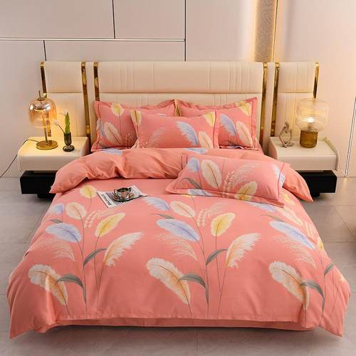 全棉四件套加厚纯棉磨毛床单被套四家通用床上用品四件套套件