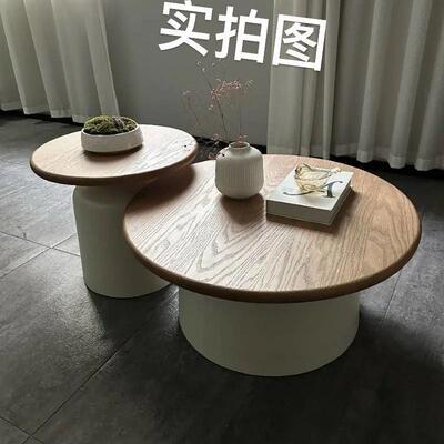 几奶油风公寓茶客JSR厅家用小户型简约形网红铁艺圆马提尼民小茶