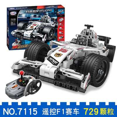 卫乐7115积木模型遥控车创意diy拼装STEAM科教玩具厂家春节礼物