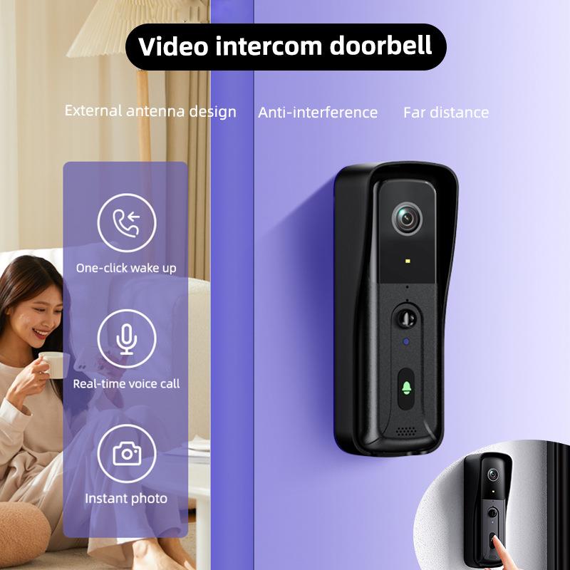 跨境红外夜视可视门铃M16无线智能电子门铃猫眼手机远程家用对讲