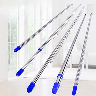 304不锈钢管子阳台可伸缩晾衣杆免打孔一根直管室内晾衣架挂衣杆
