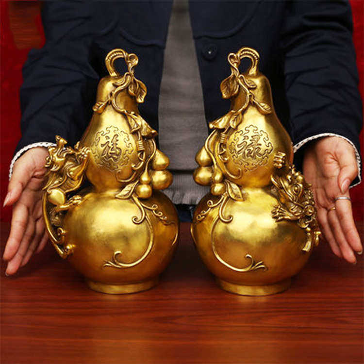 黄铜葫芦摆件铜器貔貅金蟾葫芦一对金属工艺品,特色手工艺,其他特色工艺品,淘宝优惠券,粉丝福利购,淘宝优惠卷