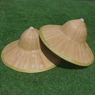 大沿遮阳防雨林冲帽田园采茶帽子粽叶葵叶帽子成人舞蹈道具斗笠帽