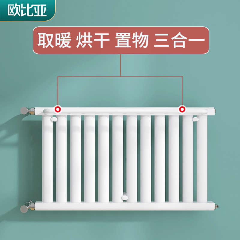 歐比亞水暖氣片家用小背簍衛(wèi)生間明裝專用超薄平板散熱片取暖器I