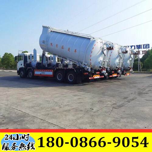 东风天龙8X4吸引压送车 石灰石除尘灰 混合除尘灰 粉尘物料吸排车