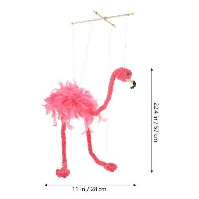 Plush String Flamingo Interactive Toy Puppet Show Supplies