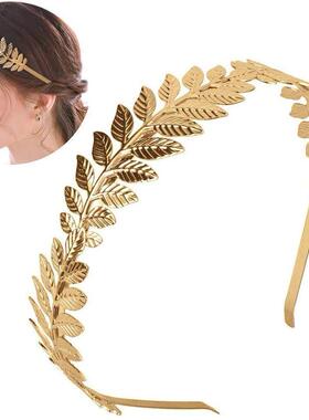 Golden Leaf Hairband Leaf Headband Women Metal Wedding Gold