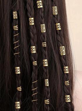 90pcs Hollow Out Hair Ring,Dreadlocks Beads Hair Braid