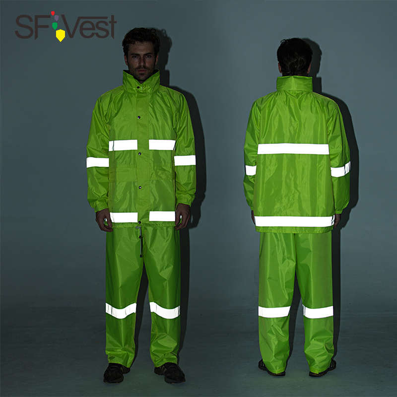 交通安全sfvest工作人员雨裤户外雨衣防水反光衣服环卫套装雨衣