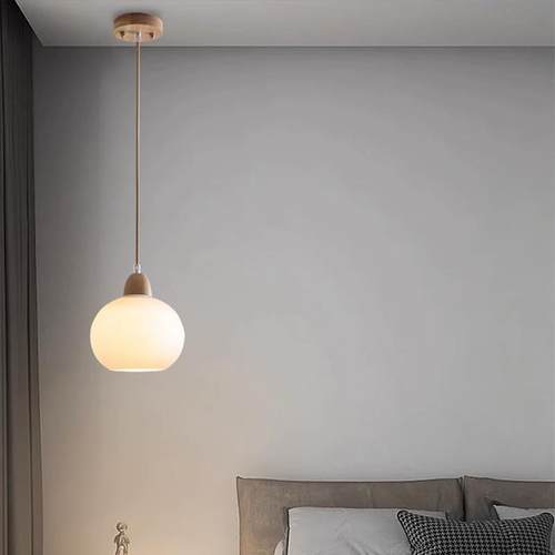 奶油风床头小吊灯202898木间新款原柿子房餐厅客厅吸顶灯5具现代