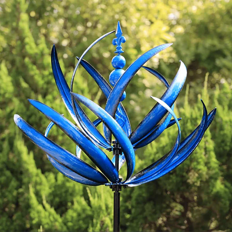 新品金属哈洛风车铁艺金属风车花园Harlow Wind Spinner Rotator
