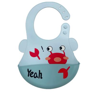 Ins baby silicone bib baby eating bib three-dimensional wate