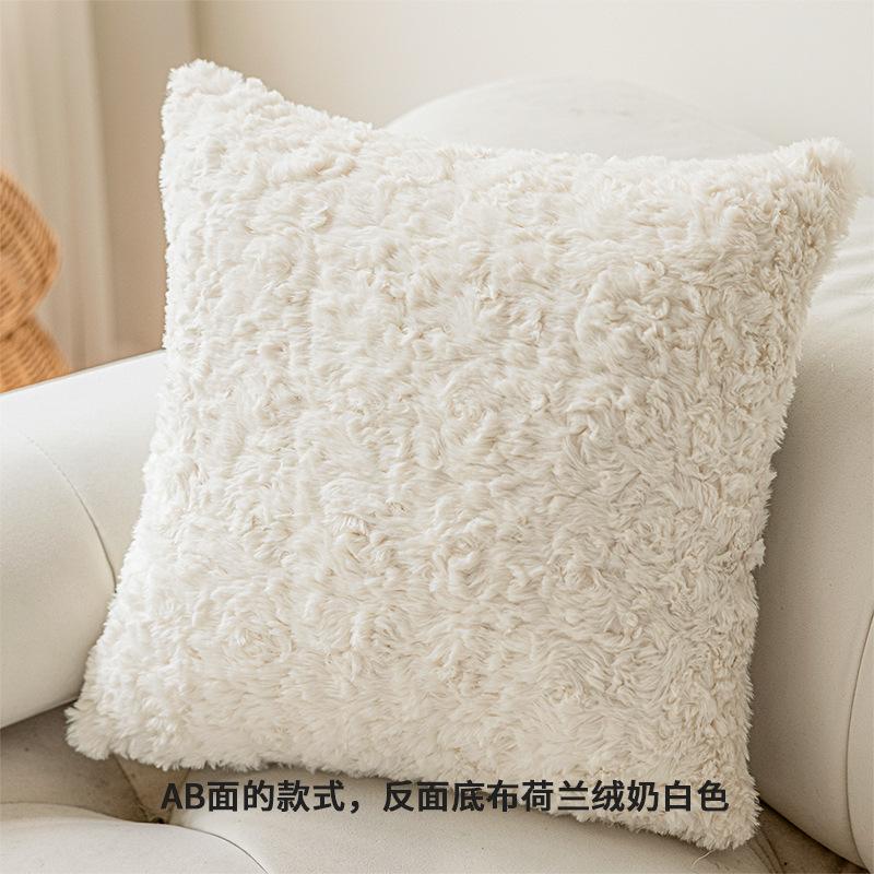 天鹅绒ins编织沙发沙发抱枕被