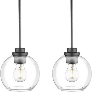 北欧简约玻璃球吊灯灯罩餐厅吧台店铺装饰单头圆形轻奢艺术吊灯