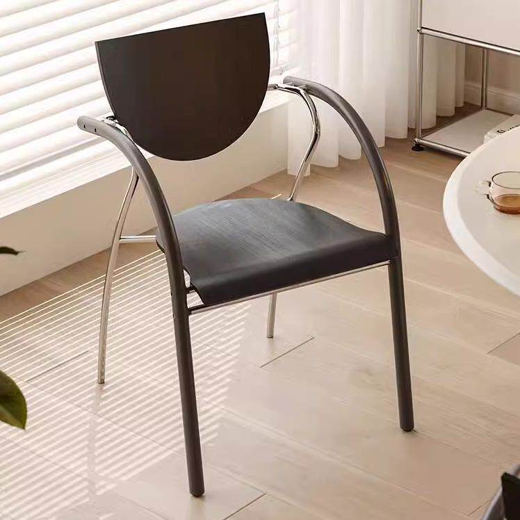 北欧家用洽谈中古靠背复古轻奢咖啡厅餐休闲化妆椅椅子椅简约铁艺