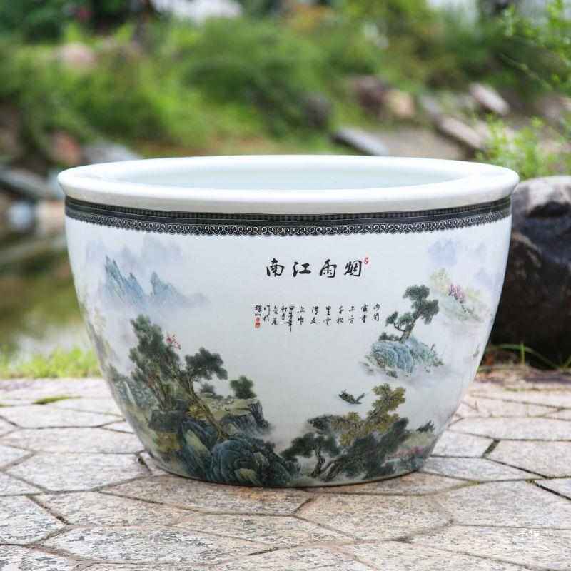 陶瓷庭院水缸旺宅无孔花盆大口径阳台鱼缸睡莲碗莲荷花缸,宠物/宠物食品及用品,桌面缸,淘宝优惠券,粉丝福利购,淘宝优惠卷