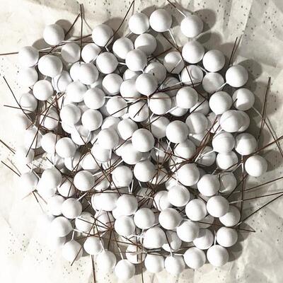 White Christmas Berries, Iridescent DIY Ornament Supplies