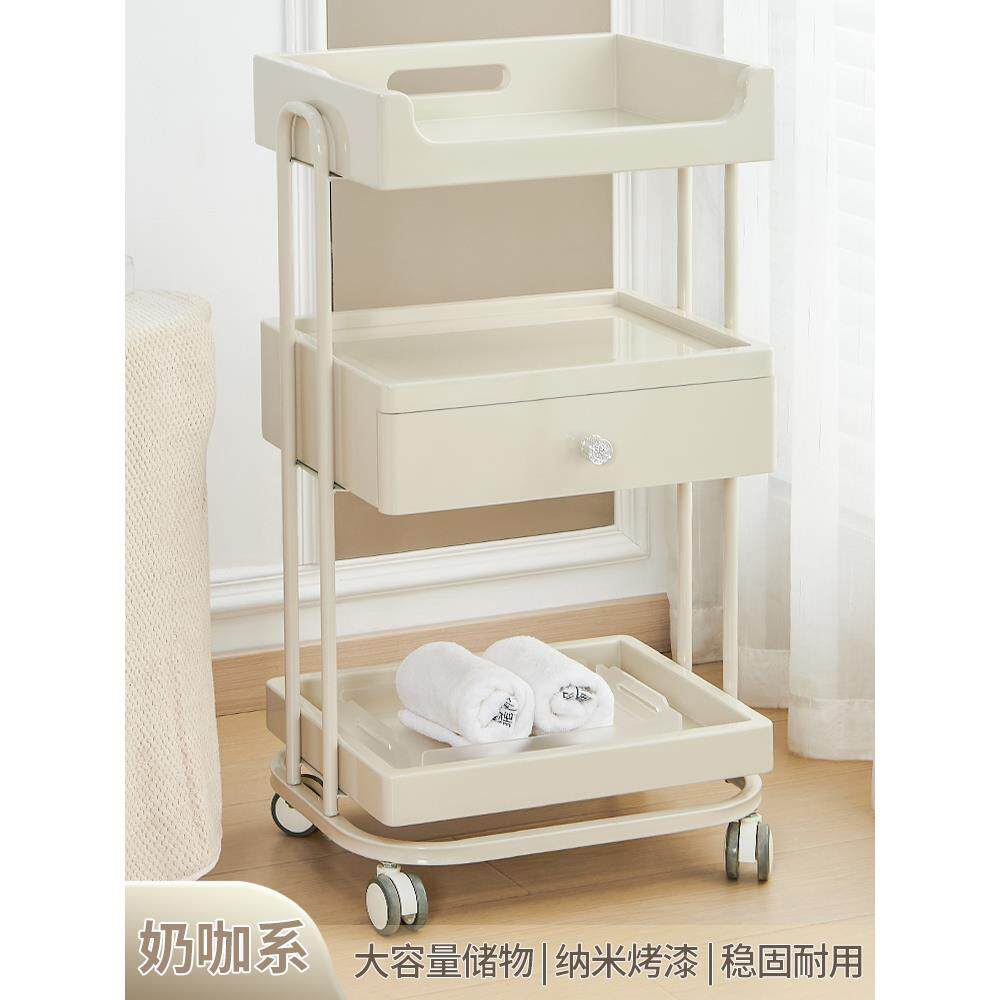 美容车高档美容院专用手推车奶咖色移动置物架美甲纹绣仪器工具车