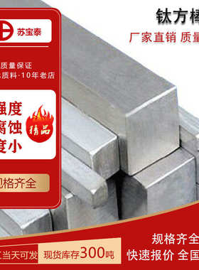 现货供应  圆棒钛方棒 GR2TA2材质挂具电镀棒 可折弯8 10 12