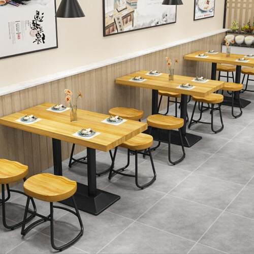店复古工业桌风ZY-15餐饮店茶快餐小吃烧烤火锅餐吧餐厅实木餐椅