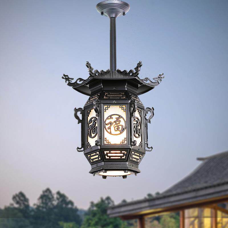 门头廊道过道阳台大门入户凉亭庭院花园别墅灯笼中式防水防风吊灯