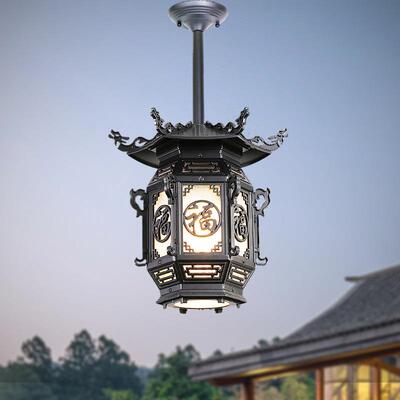 门头廊道过道阳台大门入户凉亭庭院花园别墅灯笼中式防水防风吊灯
