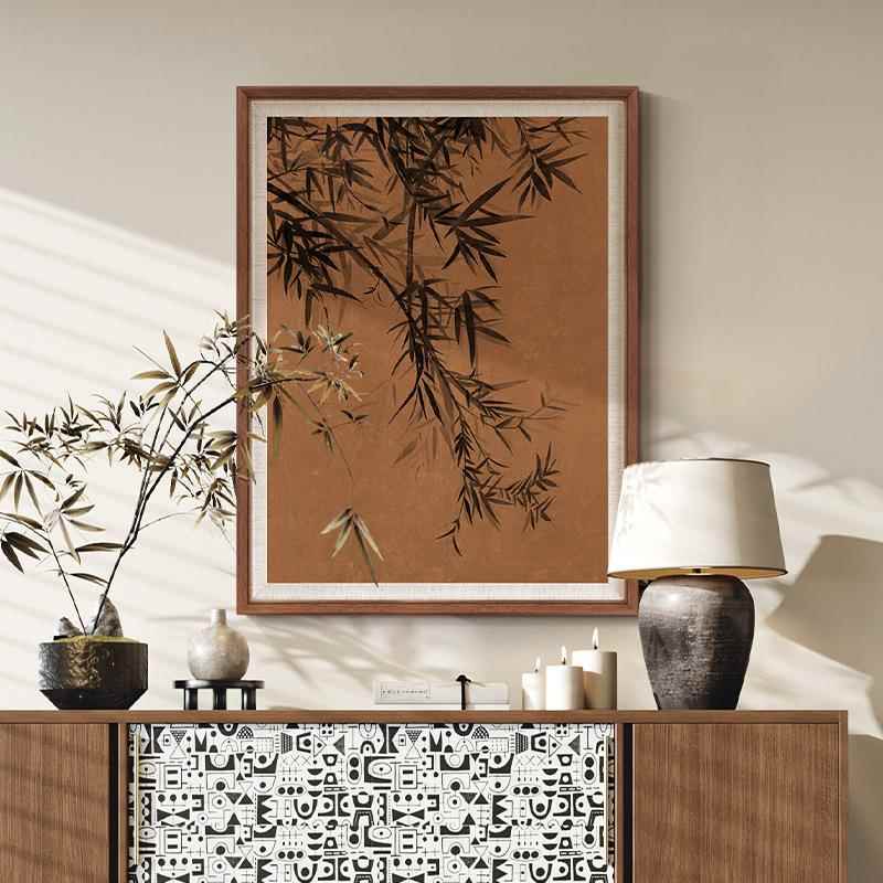 al202411节节高·墨竹》法升式中国风中客厅装饰画新式玄关书中古