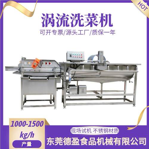 全自动果蔬清洗加工线多功能净菜清洗设备流水清洗线气泡洗菜机