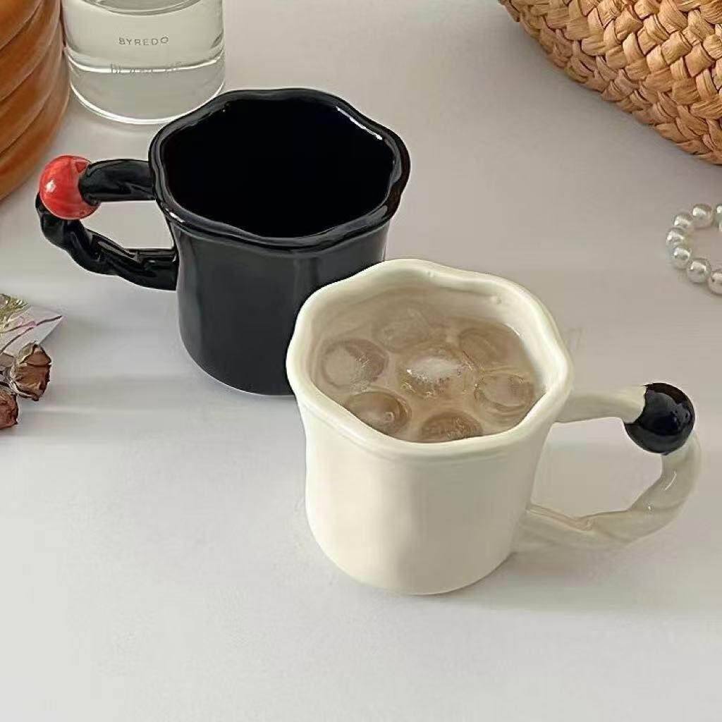 陶瓷情侣对杯立体新款造型耐高温咖啡奶茶牛奶餐杯H3