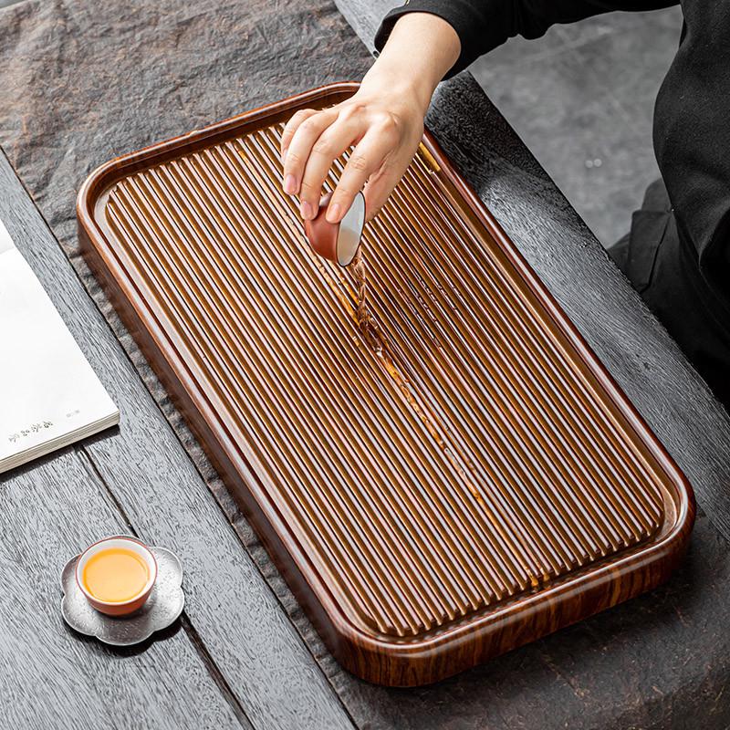 整块实木茶盘套装家用客厅排水小型干泡茶台办公室简易功夫电木款