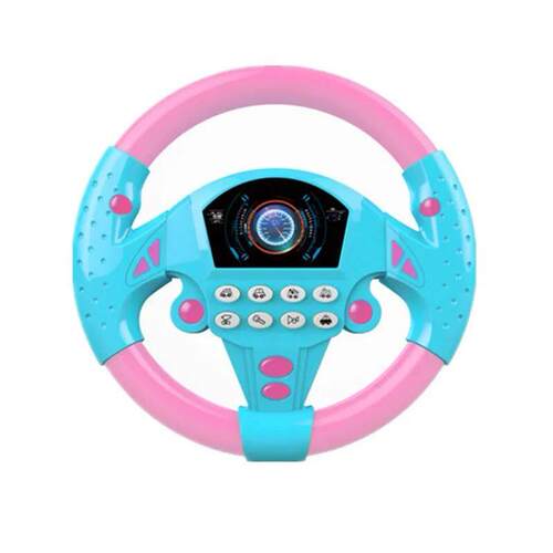Eletric Simulation Steering Wheel Toy with Light Sound Baby