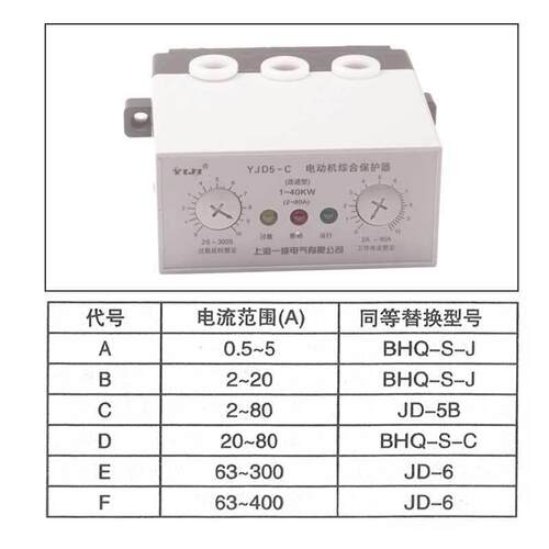 一继电机综合保护器YIJI YJD5-C JD-5B改进型断相过载保护ABCEF