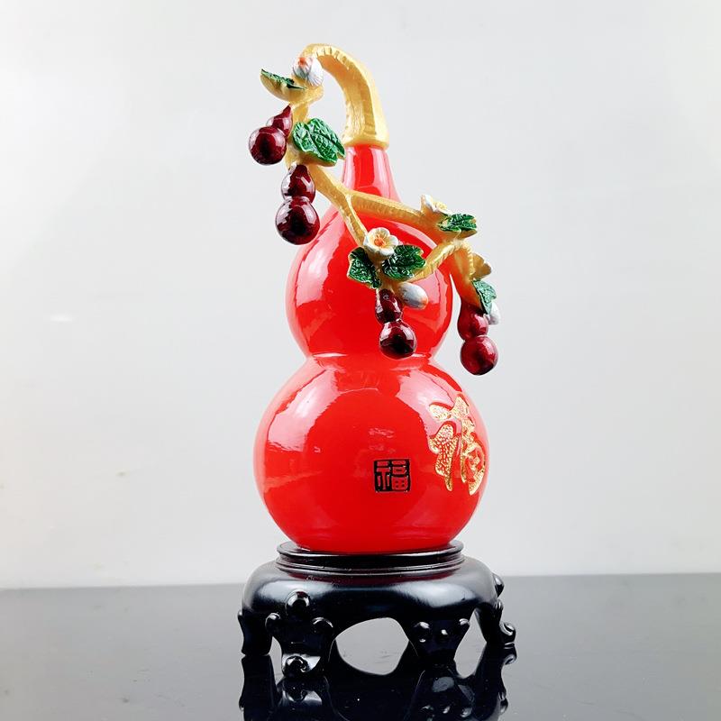 家直福销树脂玛瑙色气满满葫芦摆件件创意客厅厂玄关电视柜摆K712