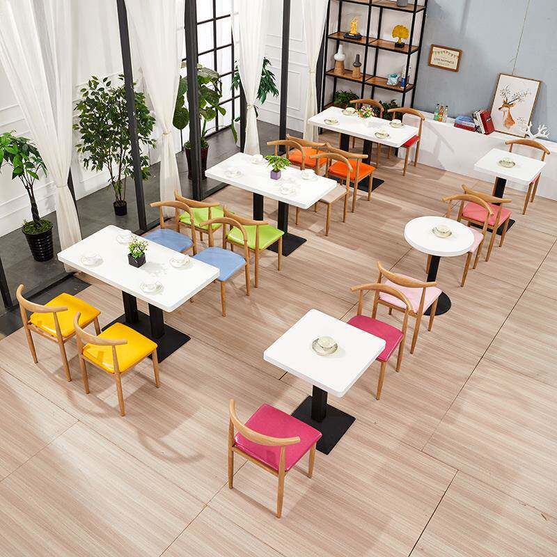 奶茶店甜品店桌子咖啡厅桌椅面馆快餐桌小吃冷饮店小圆方桌早餐店