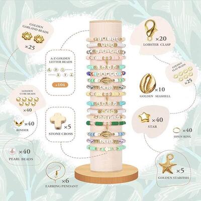 Soft pottery clay beads for Diy Jewelry Making Bracelets