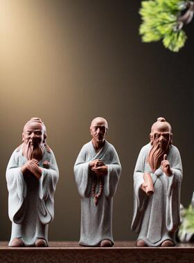 小号中式陶瓷历史人物老子孔子弘一法师神像客厅书房工艺礼品摆饰