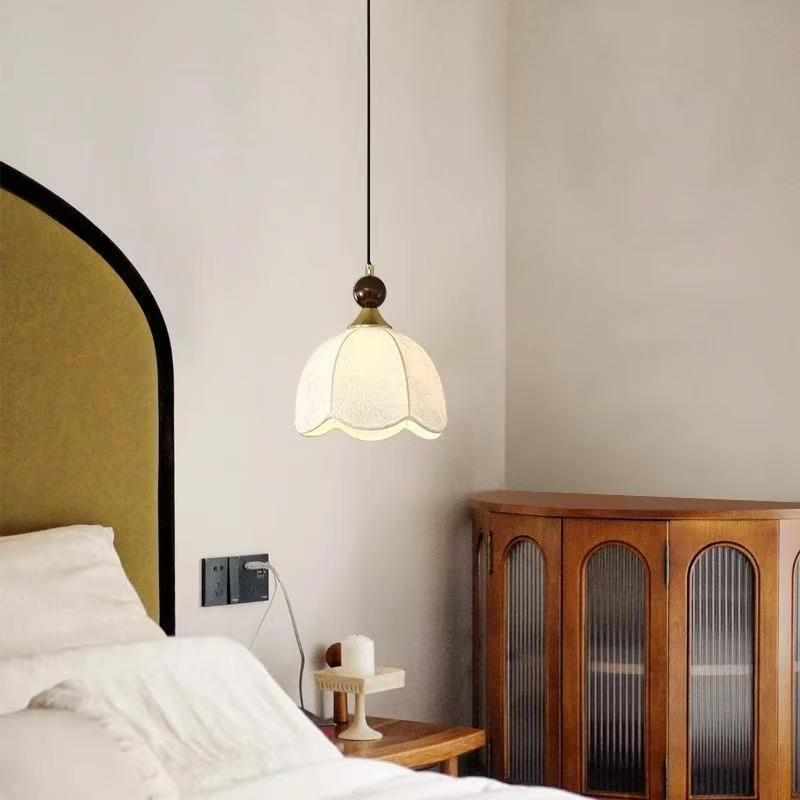 吊灯复古古风壁灯卧室风玄关阳台床头吧台中实木布法式奶油艺过道