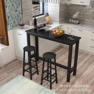 家用阳台靠窗长条台桌长657桌子餐桌高脚酒吧桌合窄桌组子靠墙椅