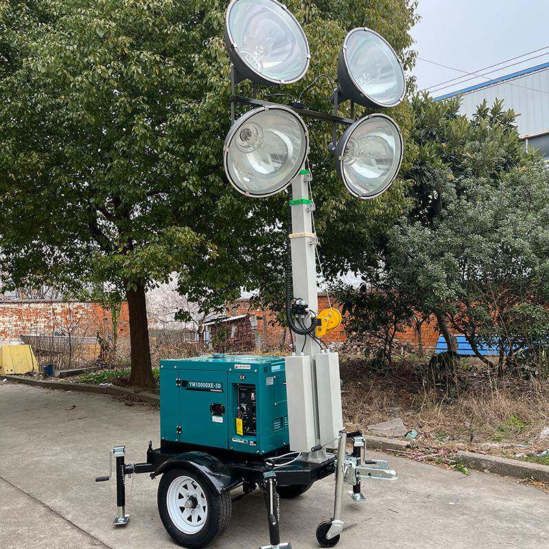 拖挂式移动升降照明灯塔柴油发电Mobilelightingtower