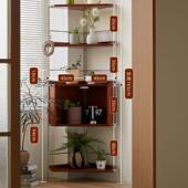 中古实书木转置物架书柜架厅客409边墙角角拐角三角柜角落