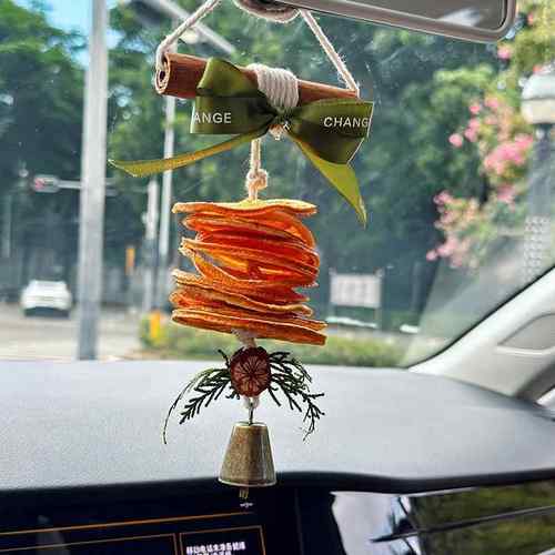 新款直销元旦实用礼物手工diy团建天然橙子挂件干花汽车挂饰母亲
