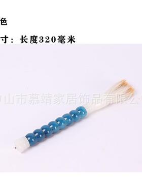 禅意新中式树脂毛笔书房书法文房四宝毛笔架挂件软装饰品摆设手工